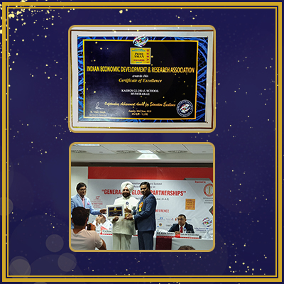 CERTIFICATE OF EXCELLENCE BY INDIAN ECONOMIC DEVELOPMENT & RESEARCH ASSOCIATION